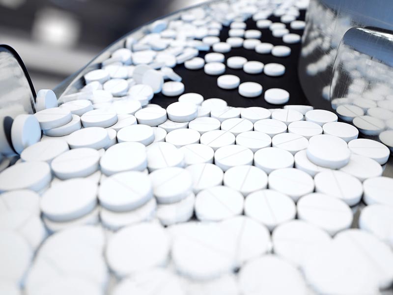 pills getting produced in factory